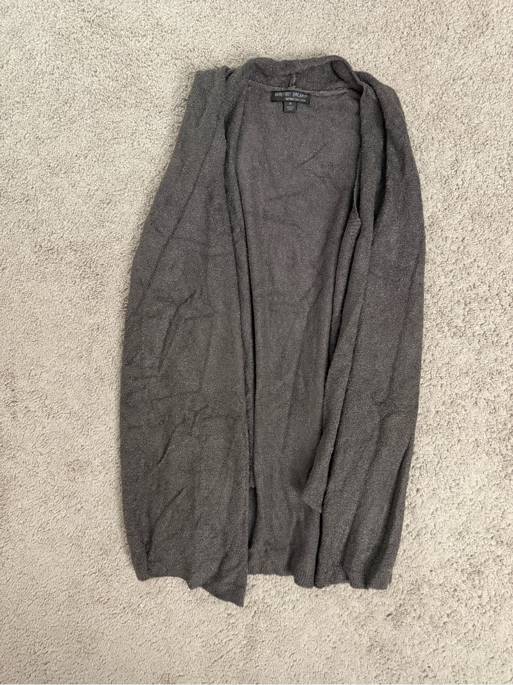 Barefoot Dreams Charcoal Cozy Open Cardigan